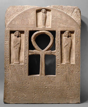 Load image into Gallery viewer, History Egyptian Stele for Senebef and Ipta Artifact Carved Sculpture Statue 17" Tall www.Neo-Mfg.com Museum reproduction
