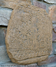 Load image into Gallery viewer, Aztec Mayan Stele 5 Tree Of Life Izapa Olmec Sculpture wall plaque 14" www.Neo-Mfg.com