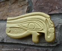 Load image into Gallery viewer, Egyptian Udjat Eye of Horus fragment sculpture carving art 6.25" www.Neo-Mfg.com home decor museum replica