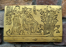 Load image into Gallery viewer, Egyptian Tutankhamen and Ankhsenamen fragment sculpture carving art 11" www.Neo-Mfg.com home decor museum replica m23