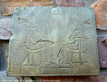 Load image into Gallery viewer, History Egyptian Akhenaten, Nefertiti & Daughters Plaque Artifact Sculpture 11" www.Neo-Mfg.com home decor e26