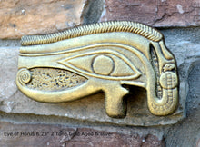 Load image into Gallery viewer, Egyptian Udjat Eye of Horus fragment sculpture carving art 6.25" www.Neo-Mfg.com home decor museum replica