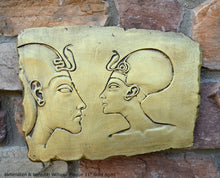 Load image into Gallery viewer, History Egyptian Akhenaten & Nefertiti Wilbour Plaque Artifact Sculpture 11" www.Neo-Mfg.com home decor