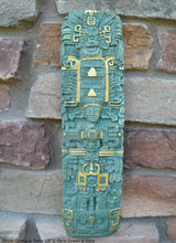Load image into Gallery viewer, History Aztec Maya Artifact Carved Otum Quirigua Stela Sun Stone Sculpture Statue 15" Tall www.Neo-Mfg.com
