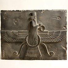 Load image into Gallery viewer, Assyrian Ahura Mazda Faravahar Persian Persepolis art Wall Sculpture 12" www.Neo-Mfg.com a8