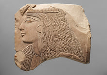 Load image into Gallery viewer, Egyptian Relief fragment head of a lady wall plaque art Sculpture 8.75" www.Neo-Mfg.com Museum reproduction m18