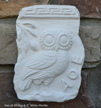 Load image into Gallery viewer, Roman Greek Owl of Athens Fragment Sculptural wall relief plaque www.Neo-Mfg.com 6.5" home decor