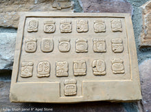 Load image into Gallery viewer, Aztec Mayan Glyph panel Sculptural Wall frieze plaque relief www.Neo-Mfg.com 8" g17