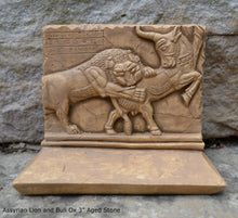 Load image into Gallery viewer, Assyrian Lion and Bull Ox Sculpture Statue Relief wall fragment Persepolis www.Neo-mfg.com 3"