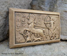 Load image into Gallery viewer, History Egyptian Ramses chariot Sculptural wall relief plaque www.Neo-Mfg.com 5"
