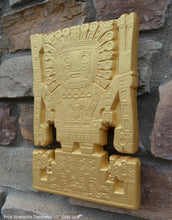 Load image into Gallery viewer, Inca Viracocha Tiwanaku Gateway sun Sculptural wall relief plaque 10" www.Neo-Mfg.com home decor d19