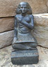 Load image into Gallery viewer, History Egyptian Imeni Imeny Scribe Seated Sculpture Statue 12" www.Neo-Mfg.com Museum Replica Grand size