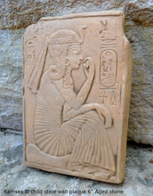 Load image into Gallery viewer, Egyptian Ramesses Ramses II child stele wall plaque Sculpture museum reproduction art 6" www.Neo-Mfg.com home decor