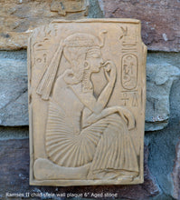 Load image into Gallery viewer, Egyptian Ramesses Ramses II child stele wall plaque Sculpture museum reproduction art 6" www.Neo-Mfg.com home decor