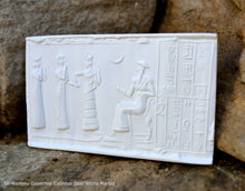 Load image into Gallery viewer, Historical Assyrian Sumerian Ur-Nammu Governor Cylinder Seal wall Sculpture www.Neo-Mfg.com Mesopotamia 2pc set