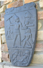 Load image into Gallery viewer, History Egyptian Palette of Narmer Sculptural wall relief www.Neo-Mfg.com 25" Museum reproduction Grand scale