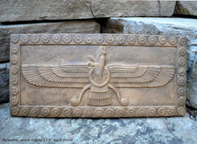 Load image into Gallery viewer, Assyrian Faravahar ahura mazda Persian Persepolis art Sculpture wall plaque relief 17" www.Neo-Mfg.com