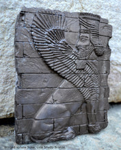 Load image into Gallery viewer, Assyrian Sumerian Winged sphinx Susa, Lion Shedu Palace Darius I fragment Sculpture reproduction art 5.75" www.Neo-Mfg.com home decor k13