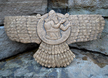 Load image into Gallery viewer, Historical Assyrian Ashur Ashurnasirpal II Shamash wall Sculpture www.Neo-Mfg.com 12&quot; Mesopotamia
