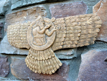 Load image into Gallery viewer, Historical Assyrian Ashur Ashurnasirpal II Shamash wall Sculpture www.Neo-Mfg.com 12" Mesopotamia