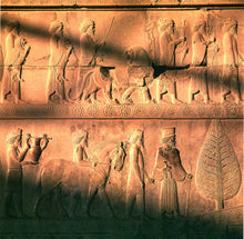 Load image into Gallery viewer, Assyrian Elamites with two lion East staircase Persian Persepolis art Wall Sculpture 15.75" www.Neo-Mfg.com