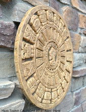 Load image into Gallery viewer, History MAYAN AZTEC Haab Tzolkin CALENDAR Sculptural wall relief plaque 17.5" Museum Quality Neo-Mfg
