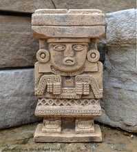 Load image into Gallery viewer, History Aztec Maya Chalchiuhtlicue Teotihuacan Stele Totem Artifact Sculpture Statue 8" Tall www.Neo-Mfg.com Museum replica