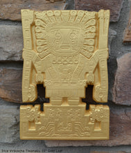 Load image into Gallery viewer, Inca Viracocha Tiwanaku Gateway sun Sculptural wall relief plaque 10" www.Neo-Mfg.com home decor d19