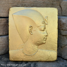 Load image into Gallery viewer, History Egyptian King Prince head Stela Fragment Sculptural wall relief plaque www.Neo-Mfg.com 12" h17