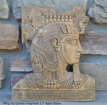 Load image into Gallery viewer, Egyptian King Tut Cameo Fragment Sculptural wall relief plaque www.Neo-Mfg.com 11" h14
