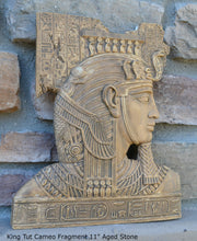 Load image into Gallery viewer, Egyptian King Tut Cameo Fragment Sculptural wall relief plaque www.Neo-Mfg.com 11" h14