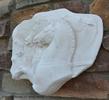 Load image into Gallery viewer, Roman Greek Rearing Horses Sculpture Statue plaque www.Neo-Mfg.com 12&quot; home decor
