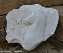 Load image into Gallery viewer, Roman Greek Rearing Horses Sculpture Statue plaque www.Neo-Mfg.com 12" home decor
