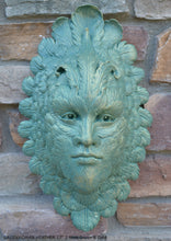 Load image into Gallery viewer, Nature GREENWOMAN HEATHER wall sculpture Garden statue 17" Neo-Mfg