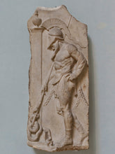 Load image into Gallery viewer, Roman Greek Hellenistic Sepulchral Warrior Stone Carving Sculpture Wall Frieze 5th cen BC 16" tall www.Neo-Mfg.com