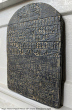 Load image into Gallery viewer, History Egyptian Magic Stela Sculptural wall relief www.Neo-Mfg.com 15"