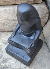 Load image into Gallery viewer, Egyptian Scribe Lay seated sitting statue Sculpture 7" www.Neo-Mfg.com museum reproduction