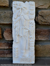 Load image into Gallery viewer, Aztec Mayan Temple cross Left side King Pakal carving wall plaque www.Neo-Mfg.com home garden decor art 14.5" L17