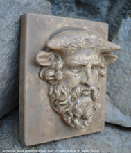 Load image into Gallery viewer, Roman Greek Acheloos head of Horned God God of Lezoux bust Sculpture Statue www.Neo-mfg.com 4" Museum reproduction