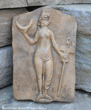 Load image into Gallery viewer, Babylonian Ishtar mythology goddess of love, eroticism, war, wall plaque relief statue sculpture 9" www.Neo-Mfg.com Museum reproduction g4