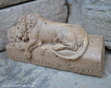 Load image into Gallery viewer, Lion of Lucerne Sculpture Statue 8" long www.Neo-Mfg.com home decor
