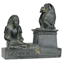 Load image into Gallery viewer, History Egyptian Royal Scribe Nebmeroutef and God Thôt statue Sculpture museum reproduction art 8&quot; www.Neo-Mfg.com home decor relief
