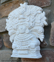 Load image into Gallery viewer, History Aztec Maya Mesoamerica God of Corn Zapotec Deity Vessel wall plaque relief Sculpture www.Neo-Mfg.com 10" p3