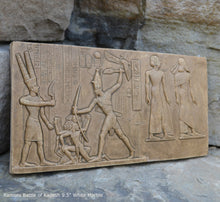 Load image into Gallery viewer, Egyptian Ramesses Ramses smiting Enemies Battle of Kadesh 9.5" www.Neo-Mfg.com Museum Reproduction j15