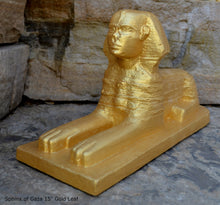 Load image into Gallery viewer, History Egyptian Sphinx of Gaza Sculpture Statue www.Neo-mfg.com 15" Museum quality reproduction