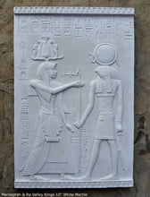 Load image into Gallery viewer, History Egyptian Merneptah & Ra Valley Kings Sculptural wall relief plaque Neo-Mfg 10" d24