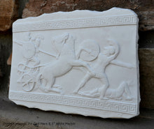 Load image into Gallery viewer, Roman Greek Diomed wounds the God Mars Fragment Sculptural wall relief plaque www.Neo-Mfg.com 8.5"