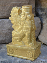 Load image into Gallery viewer, Historical Assyrian Shedu Persian winged bull Guardian of Persepolis relief sculpture ancient replica Sculpture www.Neo-Mfg.com 7"