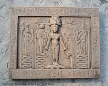Load image into Gallery viewer, History Egyptian Metternich Stele Magic Stela Sculptural wall relief www.Neo-Mfg.com 8.25" g11