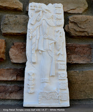 Load image into Gallery viewer, Aztec Mayan Temple cross Left side King Pakal carving wall plaque www.Neo-Mfg.com home garden decor art 14.5" L17